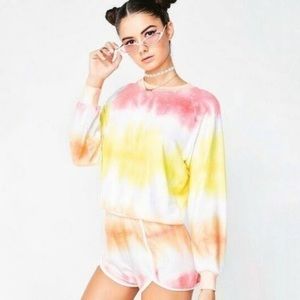 Wildfox Sorbet Tiedye‎ Pullover Sweatshirt Size Small